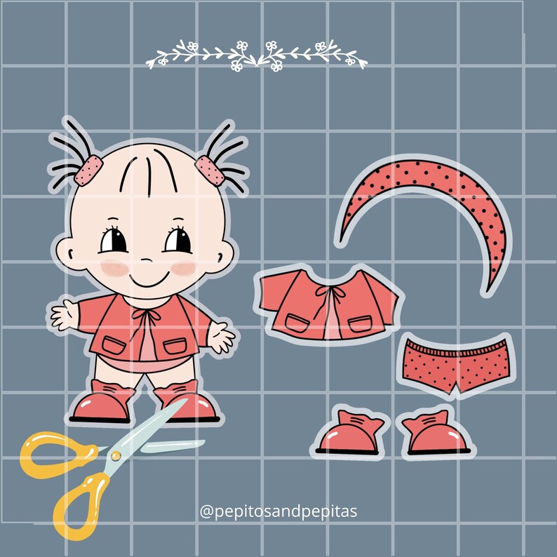 Cut-out Dolls Ideal Printables for Your Little One to Cut Out - Etsy