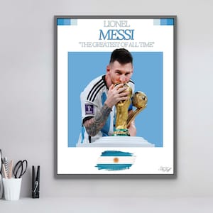 Lionel Messi Poster, Argentina Poster, Soccer Poster, Sports Poster, Football Poster, Soccer Wall Art, Sports Bedroom Posters