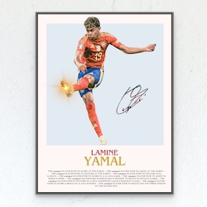 Lamine Yamal Poster, Spain Poster, Yamal Poster, Barcelona Poster, Soccer Poster, Sports Poster, Football Poster, Soccer Wall Art