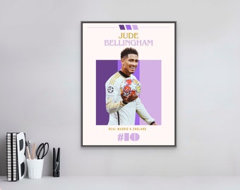 ジュード・ベリンガム レアル・マドリード ポスター、サッカープリント
