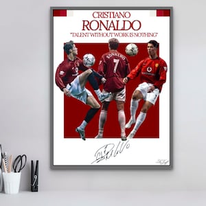 Cristiano Ronaldo CR7 Poster Wall Art Photo Prints 16x16, 20x20, 24x24