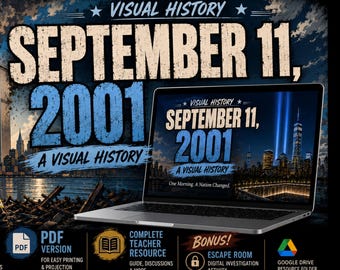 9/11 Visual History Lesson | PowerPoint, Teacher Guide, Digital Investigation (Grades 6-12)