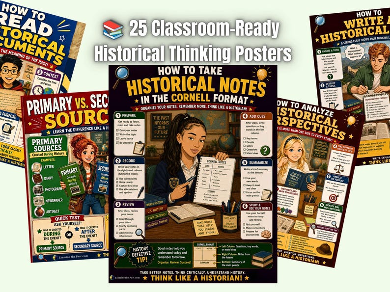 Historical Thinking Skills poster bundle preview