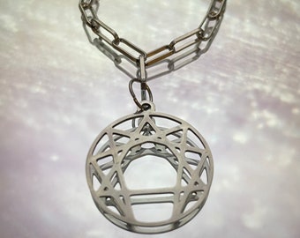 Enneagram Necklace (large chain links)