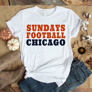Chicago Bears, Sonntags Fußball Chicago Shirt, Chicago Game Day Shirt, weiches Baumwollhemd, Zitat Shirt, Bären