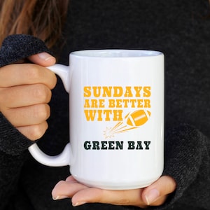 Football Mug, Modern Mug, Quote Mug, Fall Mug, Athletic Mug, Fun Mug, Funny Mug, Green Bay Packers, Green Bay Mug, Packers Mug