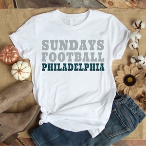 Chemise des Eagles de Philadelphie, chemise de Philadelphie du dimanche de football, chemise du jour du match de Philadelphie, chemise en coton doux, chemise de citation, football des Eagles