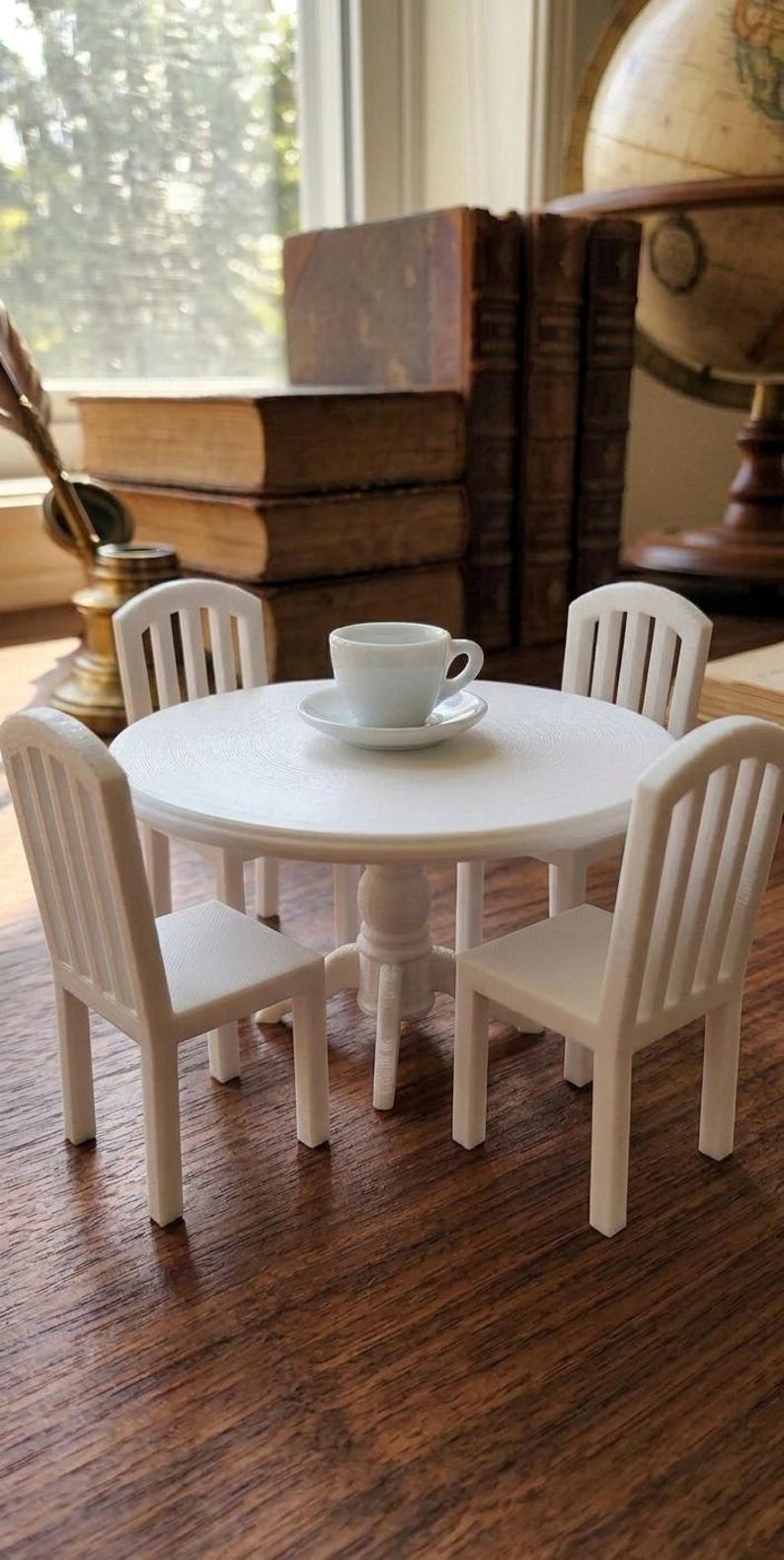 Dollhouse Furniture | Dollhouse Dining Set, PLA 3D Printed Miniature ...