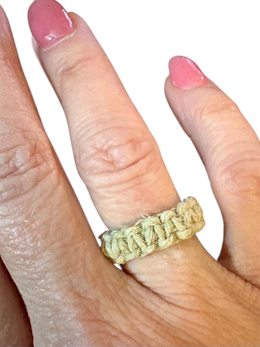 Hemp Rings Handmade Hemp Ring: Custom Natural Fiber Band - Etsy