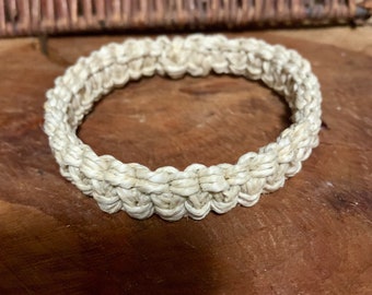 Custom Handmade Hemp Bracelet - No clasp - Slip on bracelet - Sailor's Bracelet - Hemp Cuff Bracelet - Great Retro Gift Idea. Custom options