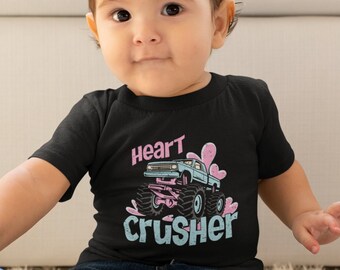 Infant Valentine's Day T-Shirt: Heart Crusher Baby Tee