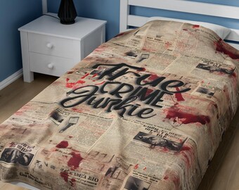 True Crime Plush Blanket: Cozy Polyester Fleece Throw