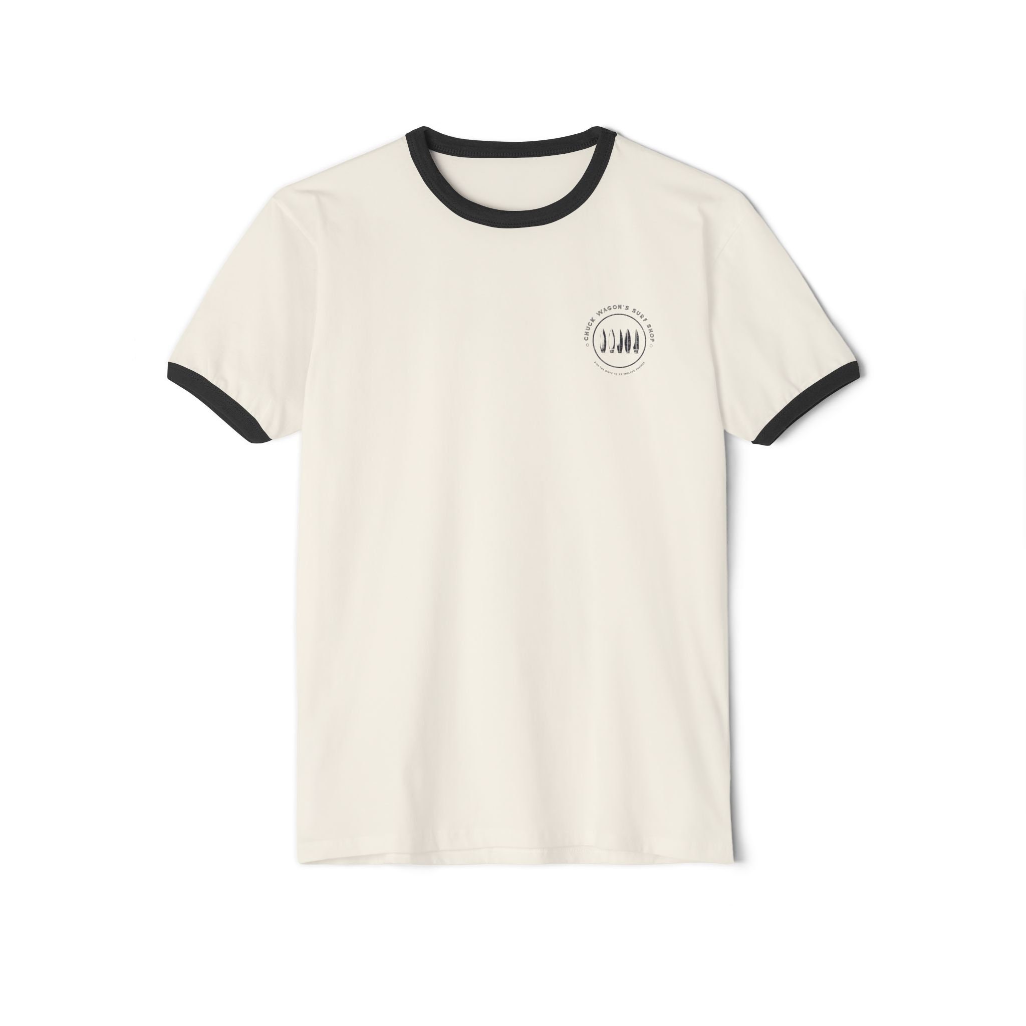 【nuuanu】Surf Ringer Tee Ringer T-shirt Surf Style Tee Shirt Unisex Ringer Beach