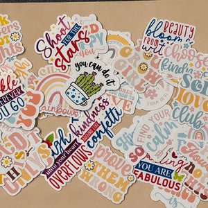 Waterproof Stickers Custom Stickers Inspirational Stickers Vinyl Positive Stickers