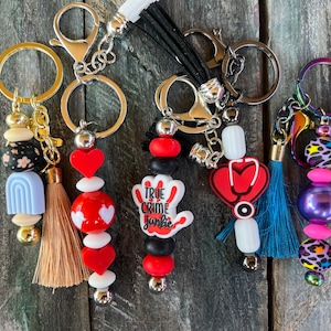 Schlüsselanhänger Perlen Bar Schlüsselanhänger Benutzerdefinierte Perlen Schlüsselanhänger Nettes kundenspezifisches Perlen Bar Keychain Geschenk für sie