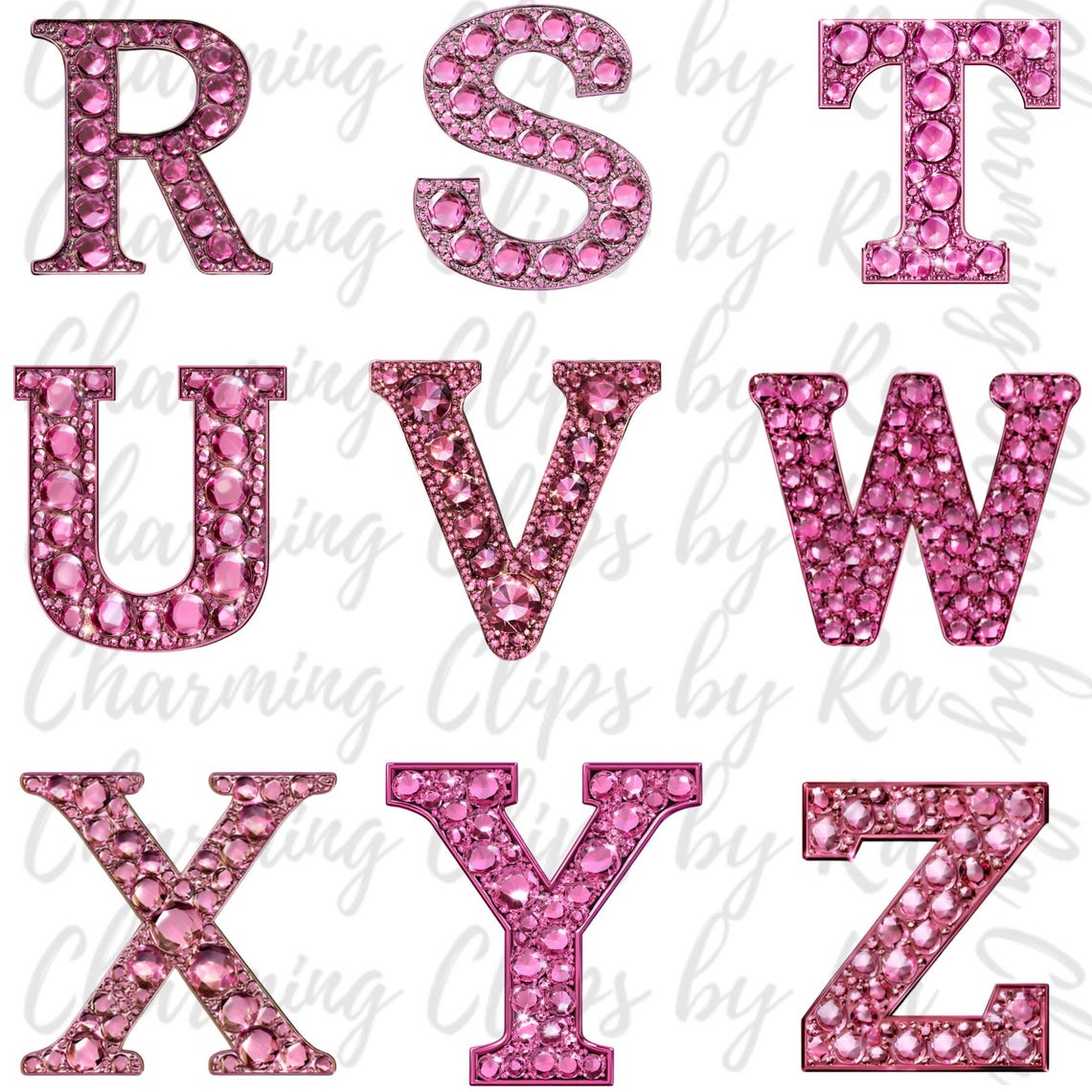 Rhinestone Alphabet PNG, Faux Rhinestone Clipart, Alphabet Clipart ...