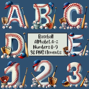 Baseball Alphabet Cliparts, Baseball Clipart Bundle, Baseball Alphabet Buchstaben, Alphabet Baseball Png, Jungen Baseball Alphabet, Doodle Letters