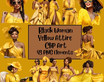 Watercolor Black Woman Fashionable Clipart, Black Woman Curvy Figures, Boss Woman, African American, PNG Bundle, Bookworm clipart, Spring