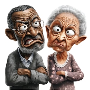 Imágenes prediseñadas de pareja de ancianos negros divertidos, imágenes prediseñadas de ancianos, imágenes prediseñadas de abuelos, imágenes prediseñadas de ancianas, personas mayores divertidas, ancianas divertidas