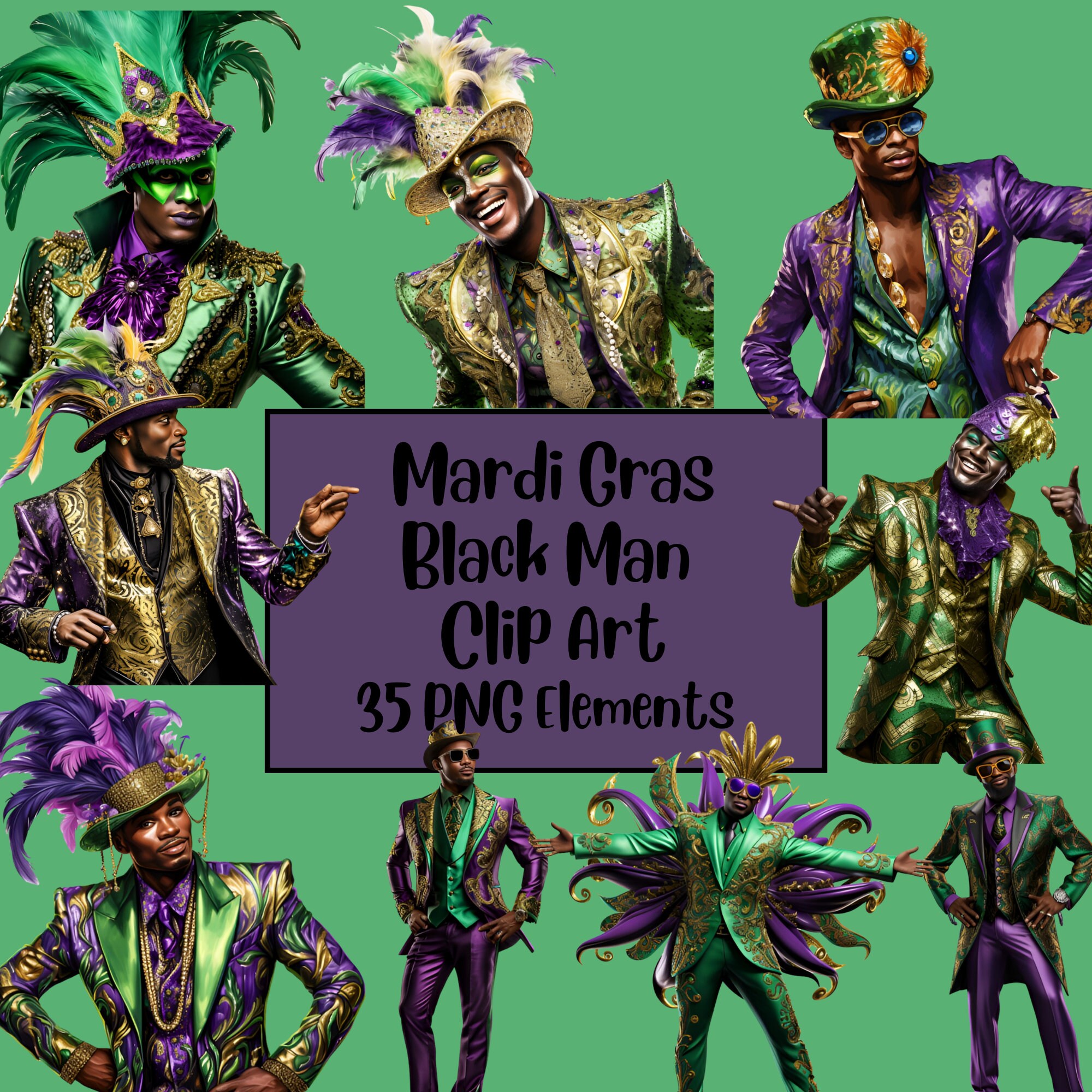 Mardi Gras Black Man Watercolor Clipart Mardi Gras Mask PNG - Etsy