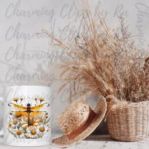 Dragonfly Floral Birthflower Clipart Sublimations Bundle, Insect PNG ...