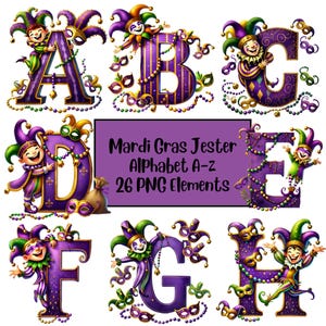 Mardi Gras-alfabet PNG, Mardi Gras-letters, monogram png, sublimatieontwerp, Mardi Gras-glitter png, Happy Mardi Gras-png-bundel