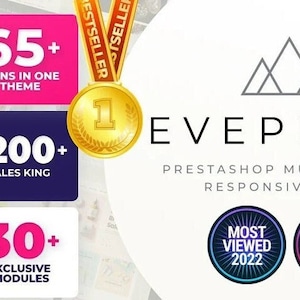 PrestaShop 1.7 and 1.6, 65+ Themes, 30+ Modules, Eveprest - Multipurpose eCommerce Template PrestaShop Theme, Premium PrestaShop Theme
