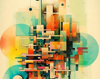 Ordo Universi - Eye-Catching Geometric Art Print, Vibrant Abstract Poster, High-Quality Finish for Modern Interiors