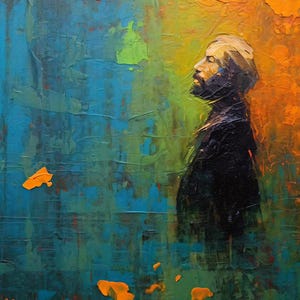 Lýrisukí - Contemplative Abstract Figure Art Print, Lyrical Expression Art Print for Contemporary Spaces