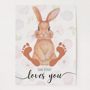 Some Bunny Loves You! Infant/Toddler Easter Footprint Craft Template