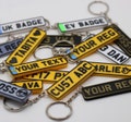 Customisable Car Number Registration Reg Plate Keyring Keychain Personalised EV product logo
