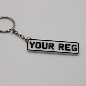 Personalised Number Plate Custom Keyring Car Registration Reg Licence Keychain - Foto 11