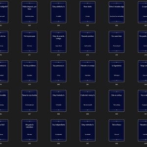 897 cartões de tradução de espanhol para inglês, frases de espanhol para inglês, aprendizagem de espanhol, aprendizado de idiomas, cartões de tradução de espanhol e inglês