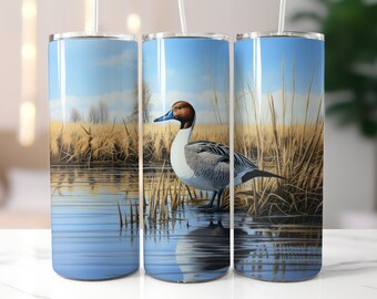 Copo De Pato Pintail Envoltório Ao Ar Livre 20oz Copo Magro Sublimação Design Digital Download PNG Instantâneo Duck Tumbler Hunting PNG Duck Hunting