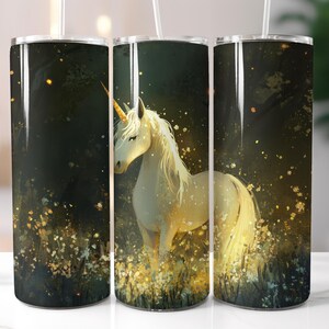 Unicorn Tumbler Wrap Magical 20oz Skinny Tumbler Sublimation Design Instant Digital Download PNG for Unicorn Lovers Gift Idea Mythical PNG