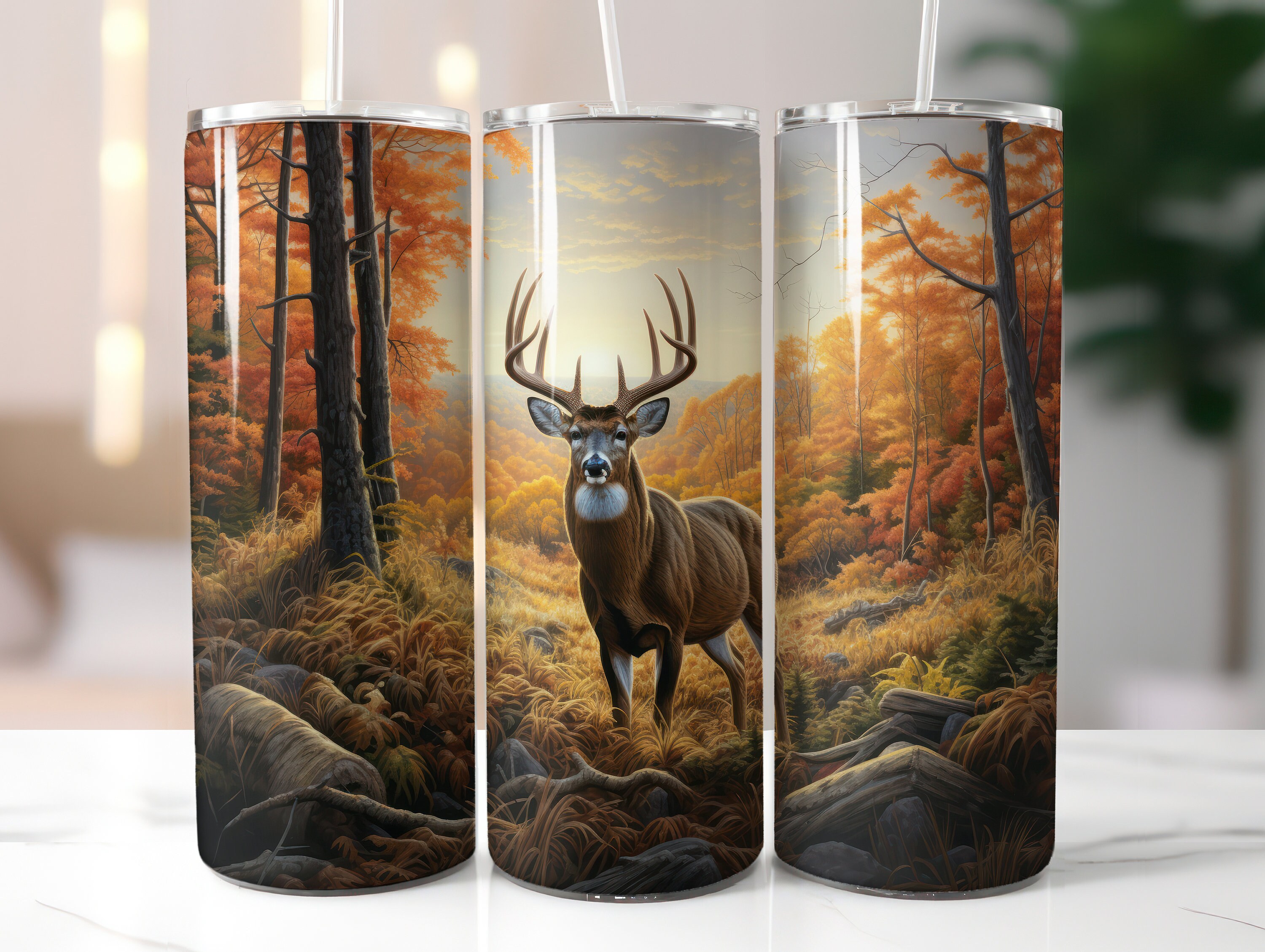 Hunting Tumbler Wraps Deer Outdoors 20 Oz Skinny Tumbler Sublimation ...