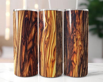 Tumbler De Grão De Madeira Envoltório De Sublimação Sem Costura 20oz Tumbler Skinny Design De Sublimação Download Digital Instantâneo PNG Fundo De Madeira Rústico PNG