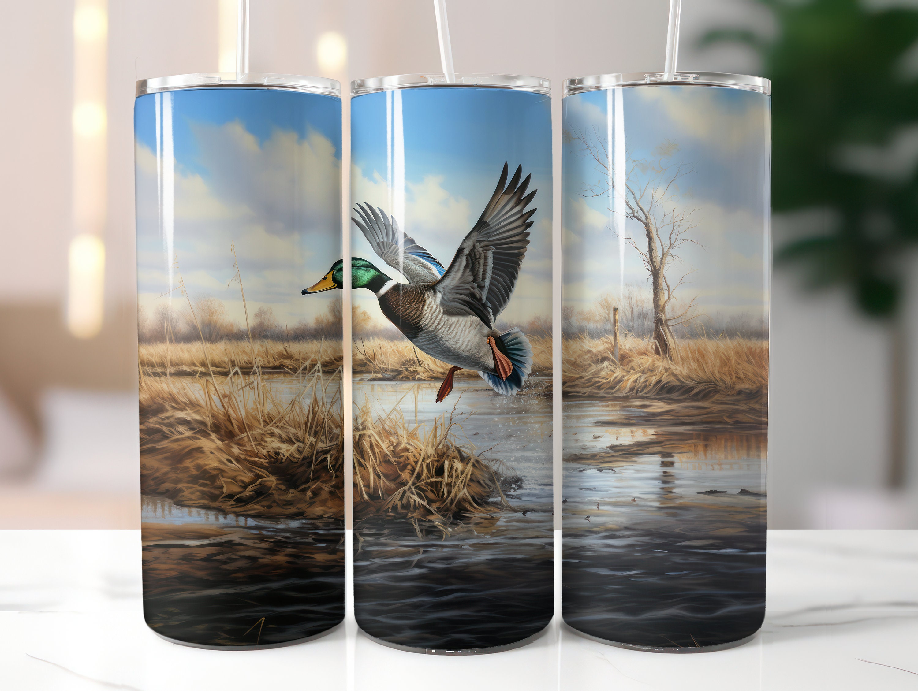 Duck Hunting Tumbler Wrap Bundle Outdoors 20oz Skinny Tumbler ...
