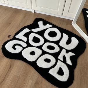 Tufted Rug / Handmade / Custom Tufted Rug Writing / Personalized Rug