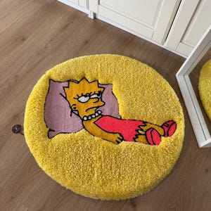 Tufted Cartoon 3D Rug, Cute Rug, Handmade floor art, Tufting Rug, Christmas rug gift