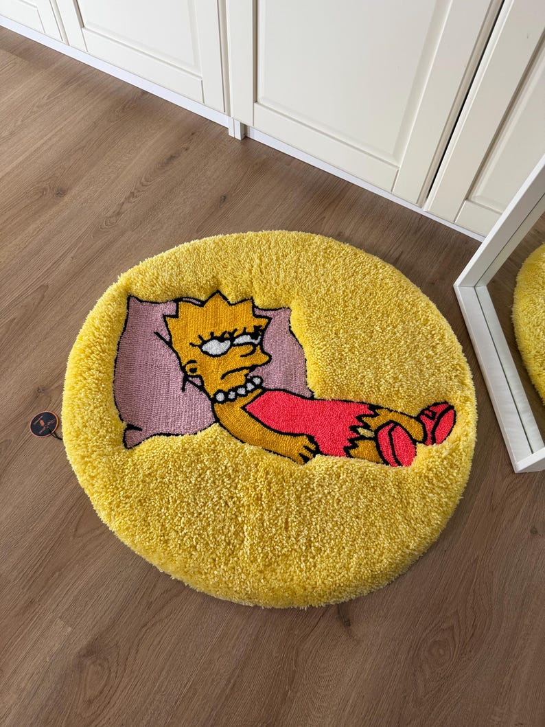 Handmade Tufted Cartoon Rug: 3D Floor Art (75cm) - Etsy