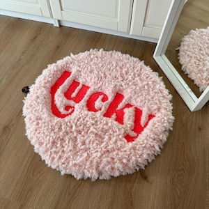 Tufting rug,Mirror Rug Fluffy Tufted Rug / %100 Handmade