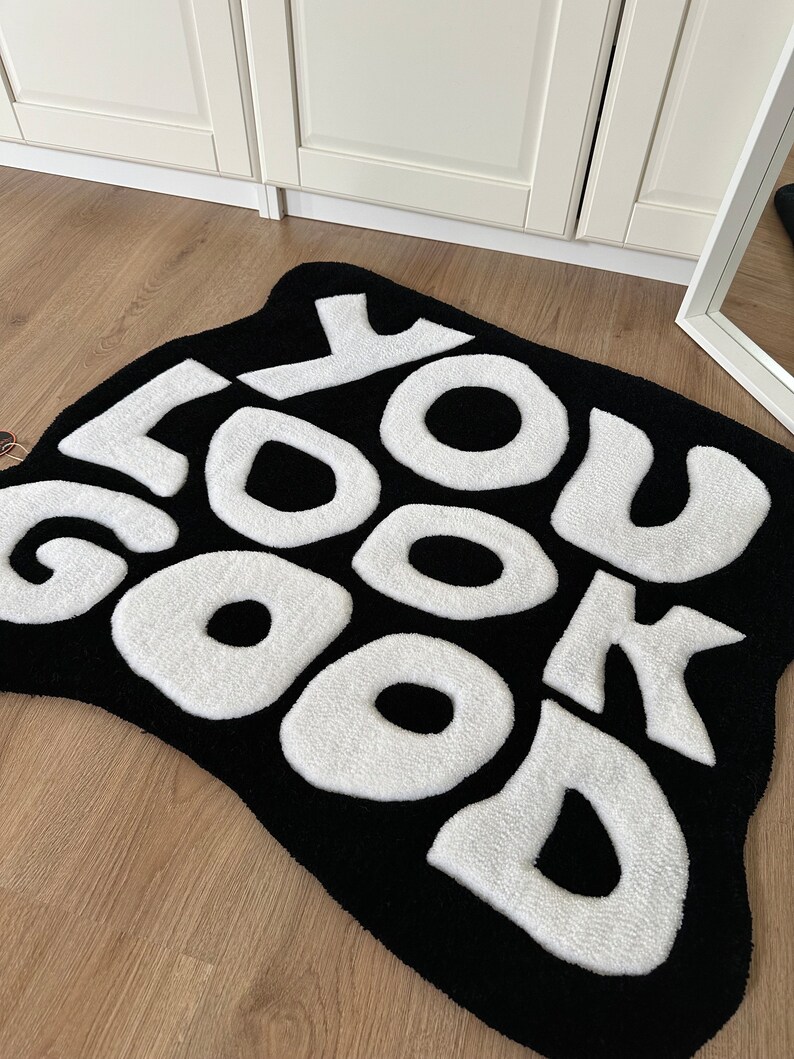 Tufted Rug / Handmade / Custom Tufted Rug Writing / Personalized Rug - Etsy