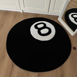 Getuft tapijt / Handgemaakt 8-ball tapijt / Op maat getuft tapijt / Gepersonaliseerd tapijt