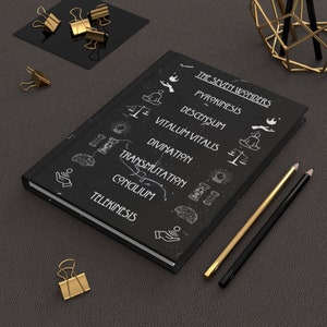 AHS Coven Seven Wonders Hardcover Matte Journal // American Horror Story fan art // The Seven Wonders AHS Season 3 // A5 Notebook