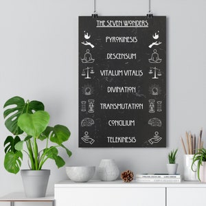 DIGITAL DOWNLOAD AHS Coven Seven Wonders Poster // American Horror Story fan art // The Seven Wonders ahs Season 3 digital print A3 A4 A5