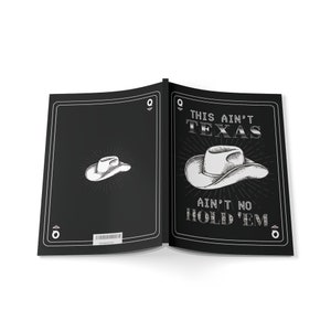 Texas Hold 'Em // Carnet de paroles avec paroles Beyoncé // This Ain't Texas Ain't No Hold 'Em // Articles Pour Fans // Carnet A5 // Noir et Blanc