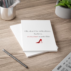 Devil Wears Prada Softcover Notebook Matte // Doe niet zo belachelijk, Andrea // Onofficiële fanmerchandise