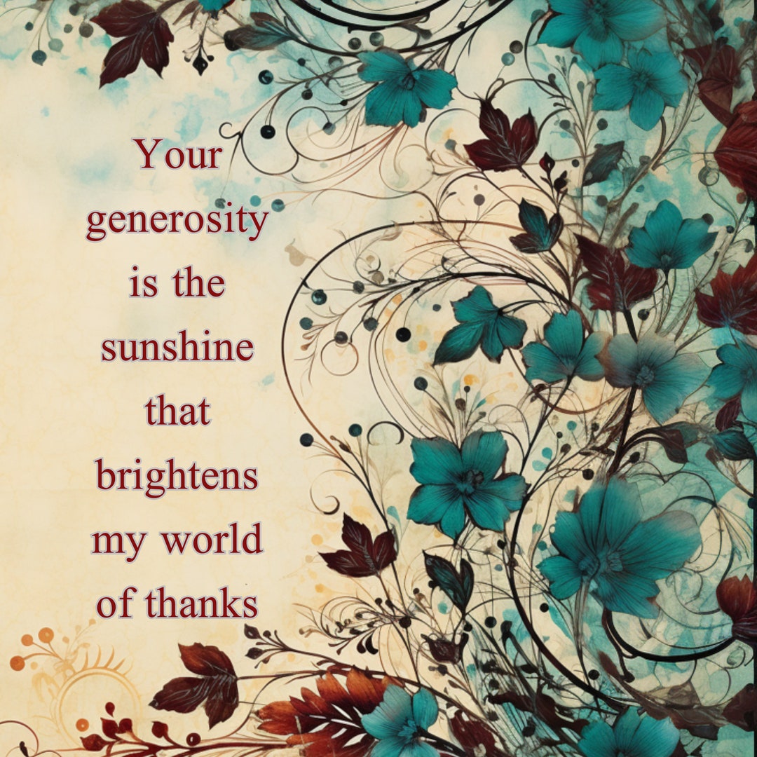 In the Garden Gratitude Inspirational Quotes Sentences to - Etsy