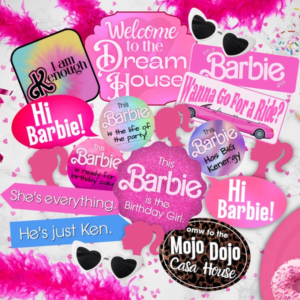 Barbie Props for Photo Booth - Etsy